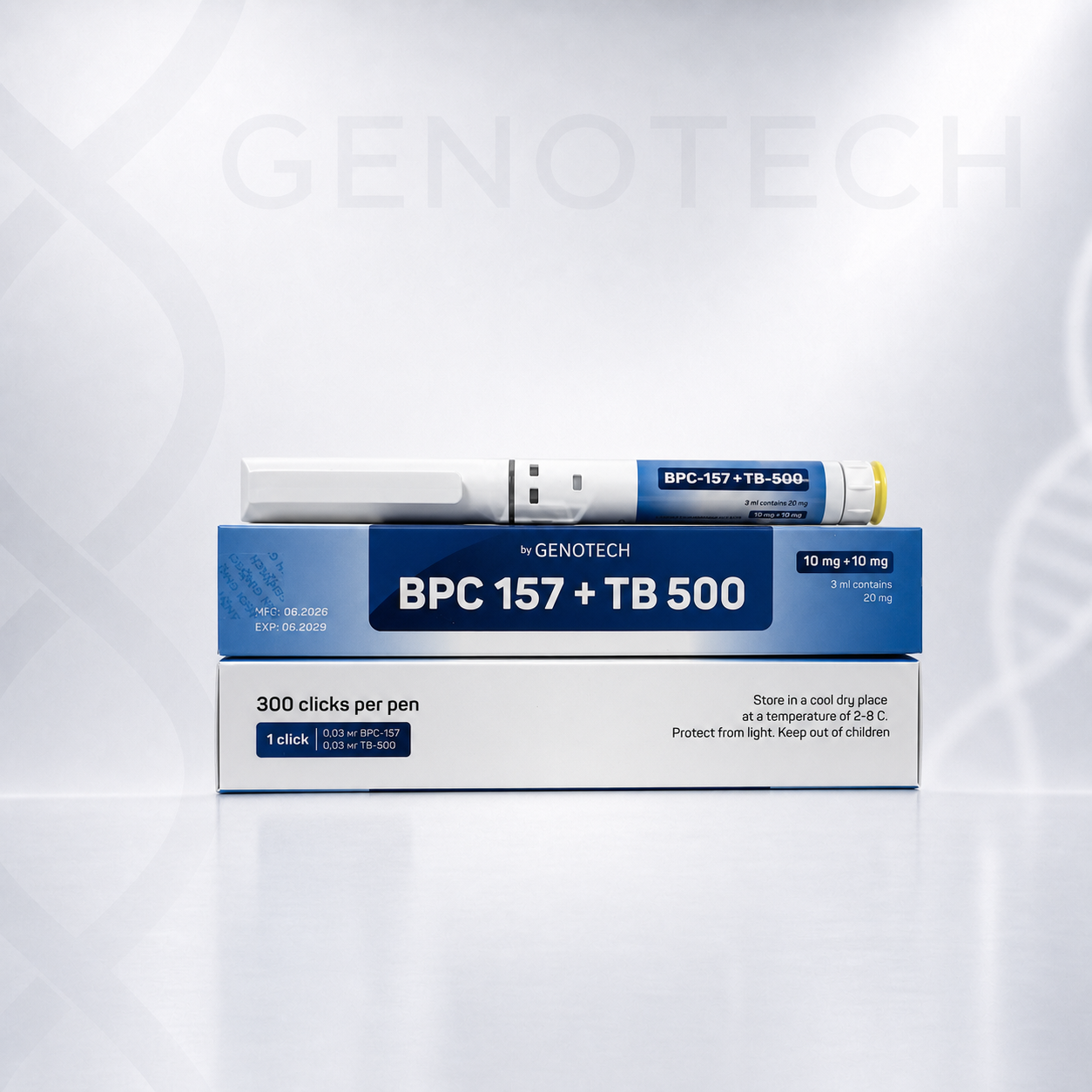 Genotech BPC-157 10мг + TB-500 10мг Шприц-ручка